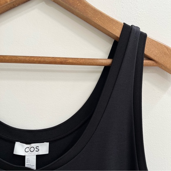 COS Elegant Black Sleeveless Maxi Dress Minimalist Contemporary Large - Picture 6 of 8